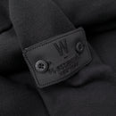 W.Essentiels Label Bleu Affinity Hirondelle Oversize Raw Embroidered Zip Hoodie Zero Black