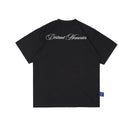 W.Essentiels Label Bleu Treshold Hirondalle Boxy Cut T-shirt Noir Black