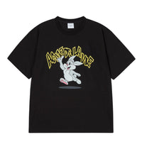 ADLV Cartoon Chincilla Short Sleeve T-Shirt Black