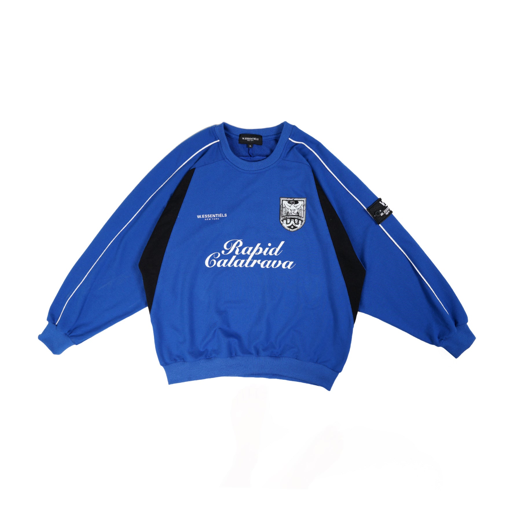 W.Essentiels Rapid Calatrava Oversize Warmup Crewneck Midnight Navy