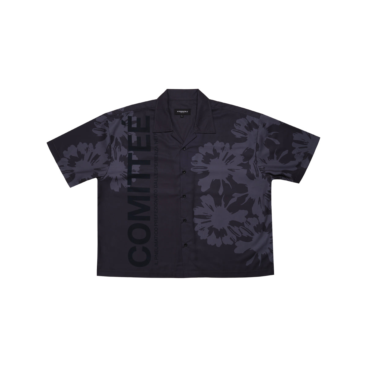 W.Essentiels Mirage 2000 Open Collar Oversize Shirt Ink Black