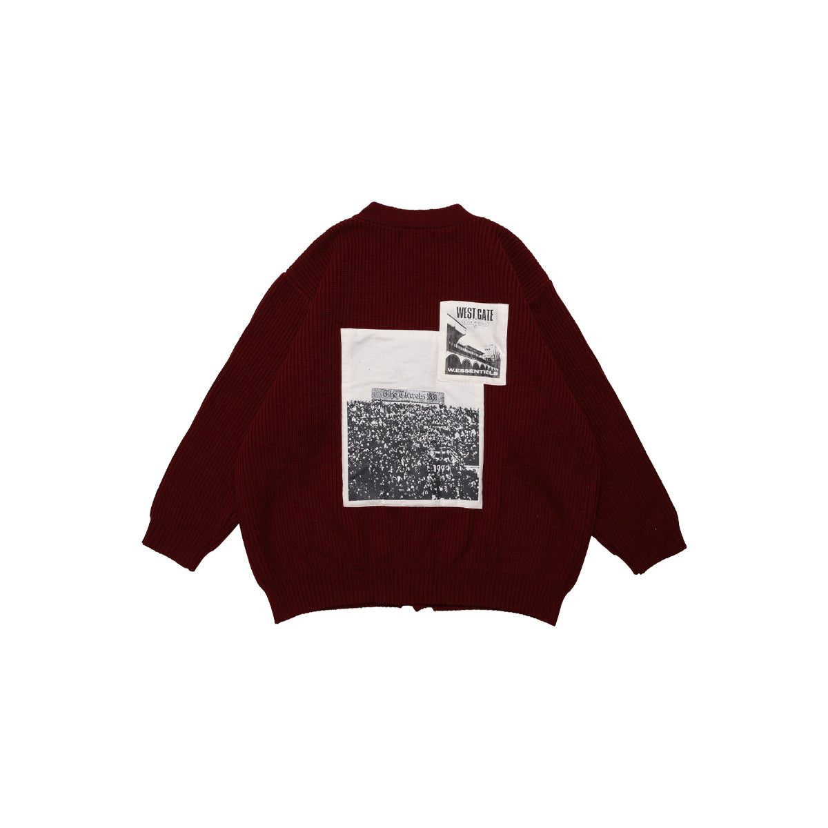 W.Essentiels Curva Rapid Calatrava Oveersize Knit Cardigan Foxblood